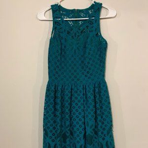 A-line high neck dress